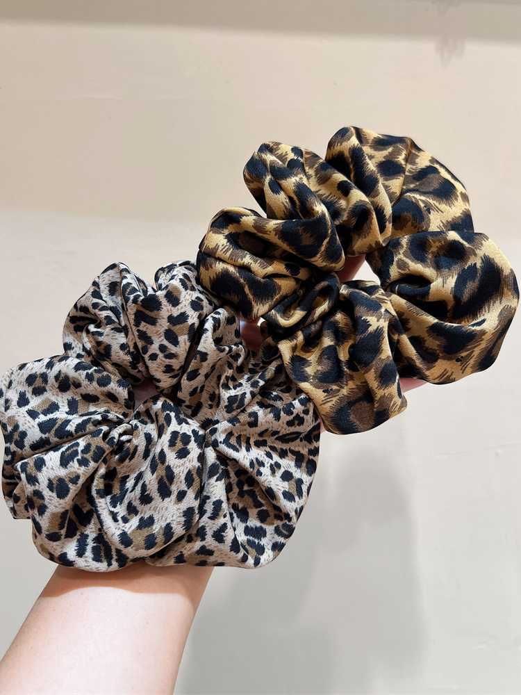 Leopard Print Intestine Ring Hair Band Retro Temperament Headband