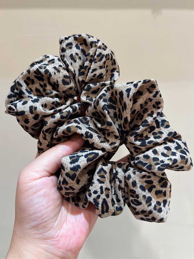 Leopard Print Intestine Ring Hair Band Retro Temperament Headband