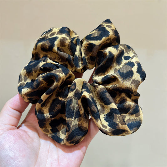 Leopard Print Intestine Ring Hair Band Retro Temperament Headband