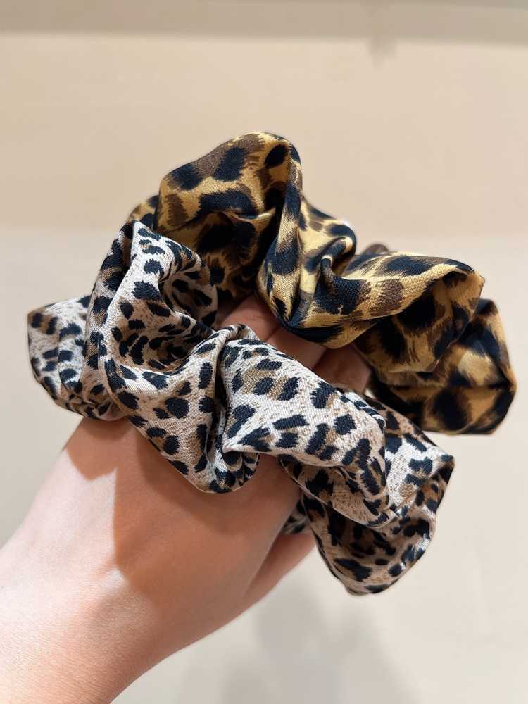 Leopard Print Intestine Ring Hair Band Retro Temperament Headband